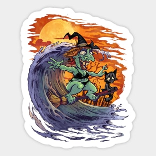 Witch at the Beach Sticker